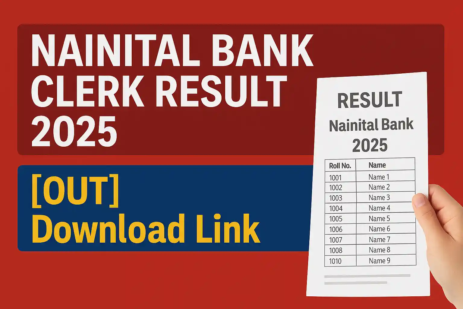 Nainital Bank Clerk Result