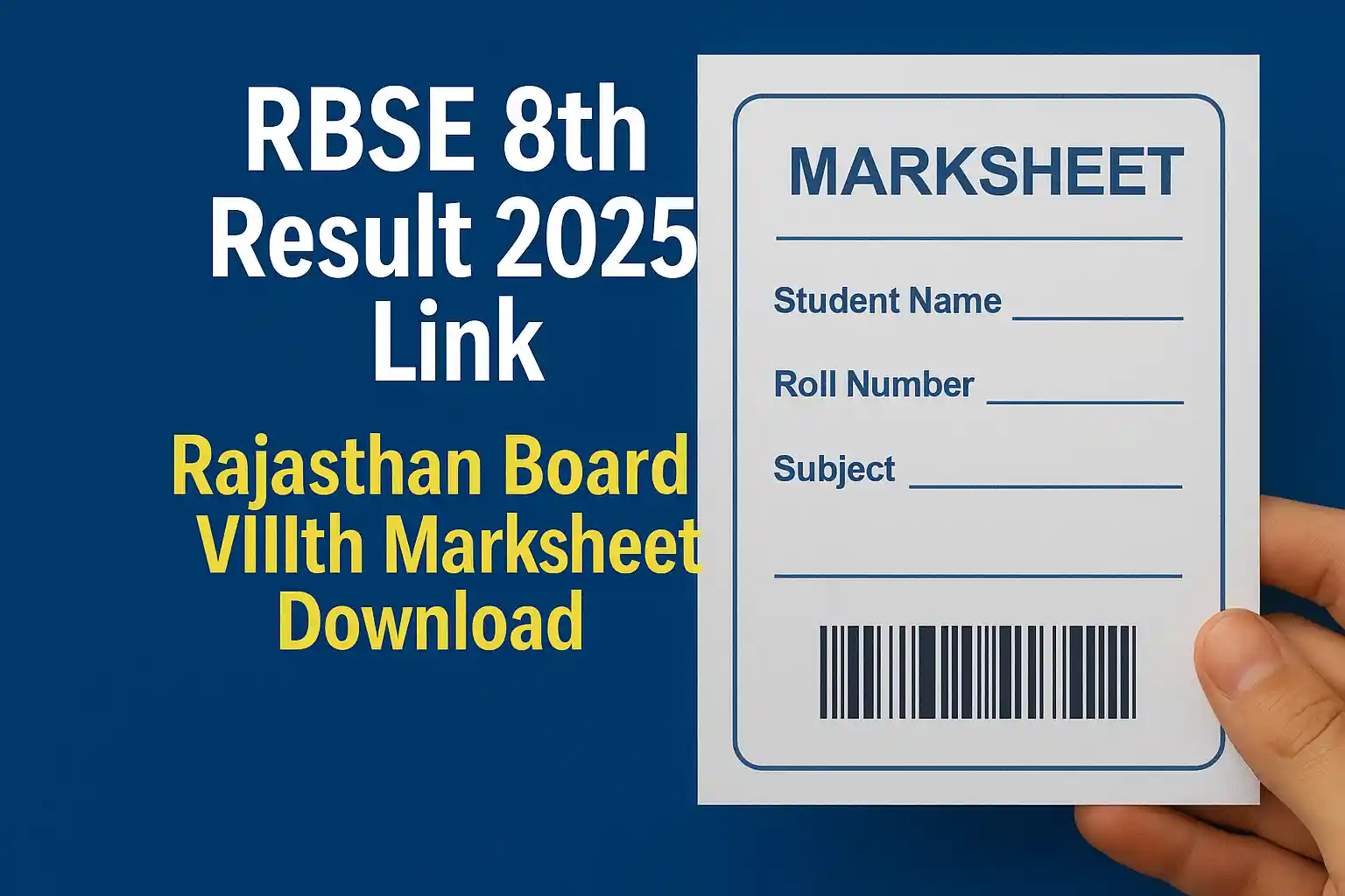 RBSE 8th Result 2025