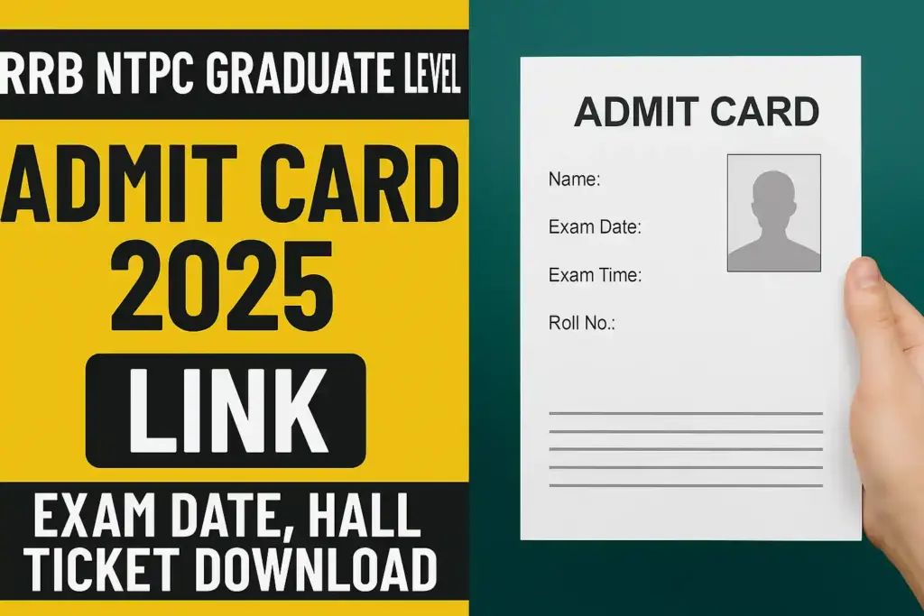 RRB NTPC Graduate Level Admit Card