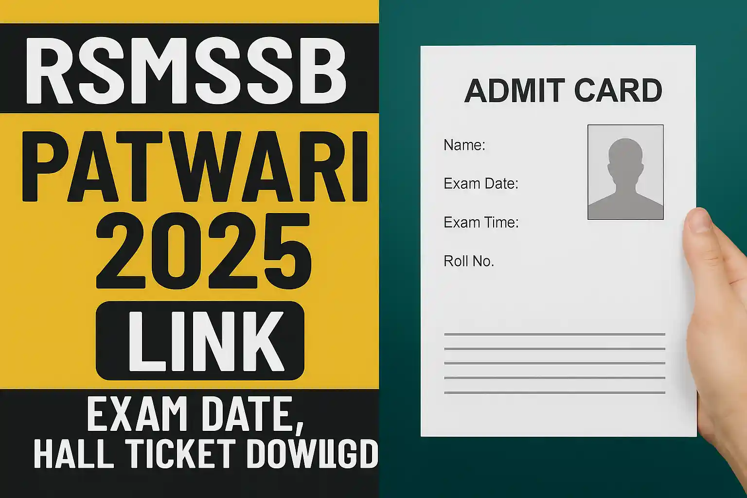 RSMSSB Patwari Admit Card