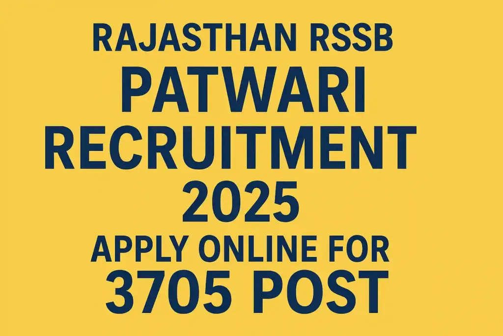 Rajasthan RSSB Patwari Recruitment