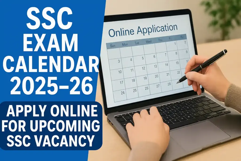 SSC Exam Calendar 2025-26